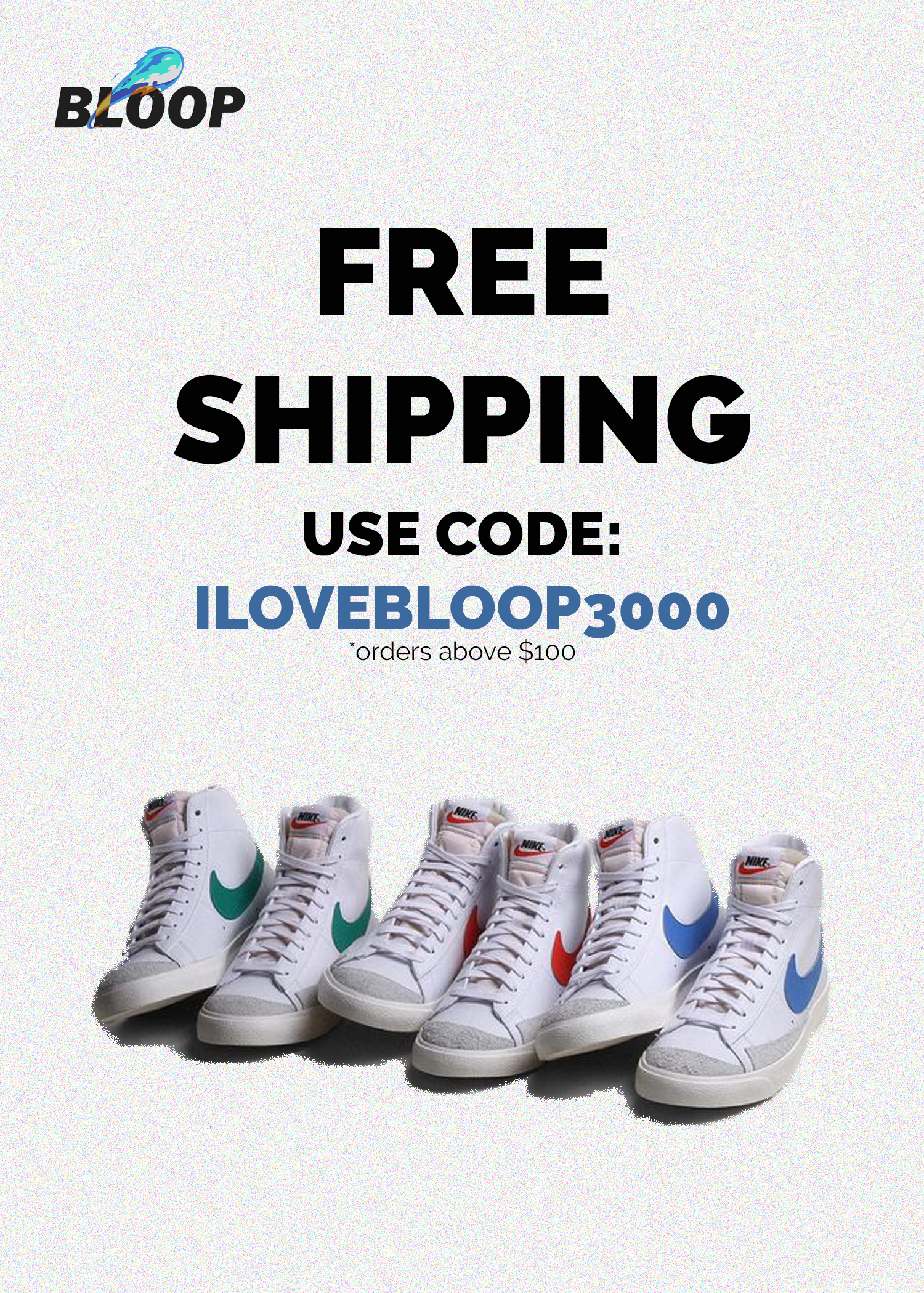Promotion poster of free shipping and 